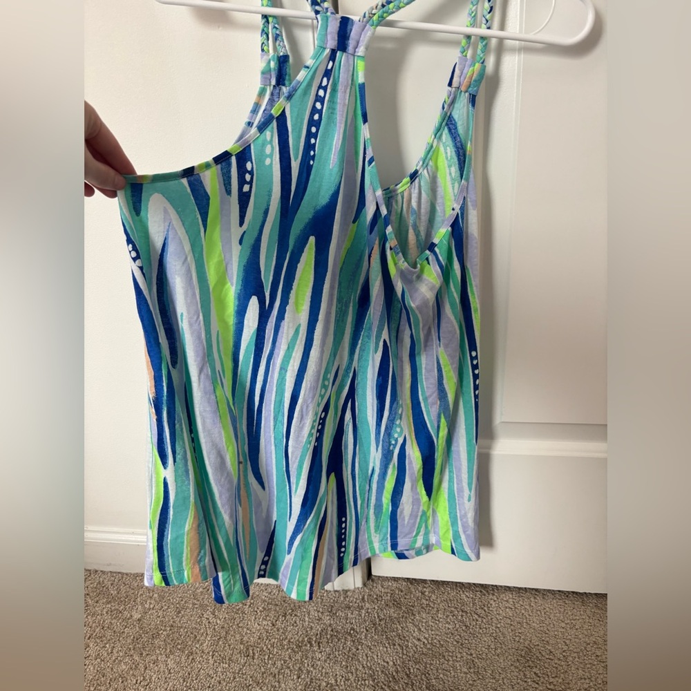 Lilly Pulitzer aleida cotton tank top racerback - Picture 6 of 7